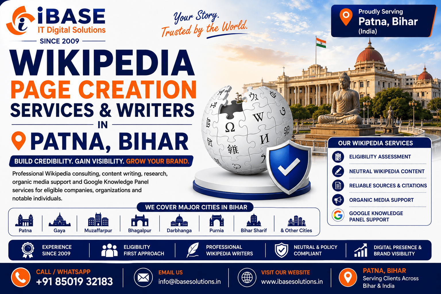 Wikipedia cration service Bihar patna