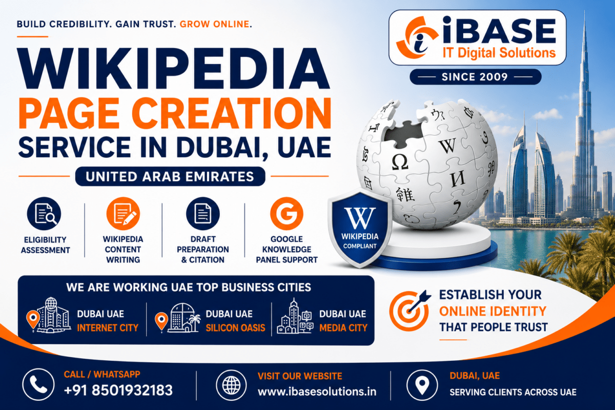Wikipedia Page Creation Service in Dubai UAE