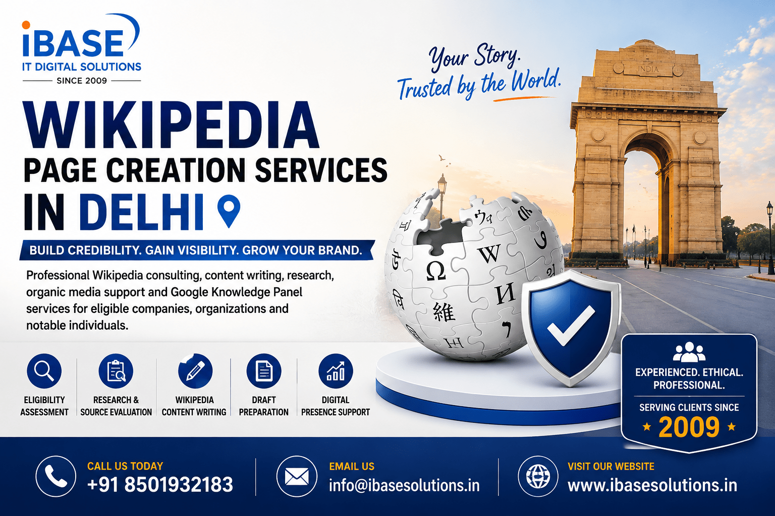 Wkipedia page creation services in Delhi